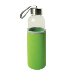 Glass bottle with stainless steel lid and neoprene pouch (500 ml) Glass bottle with stainless steel lid and neoprene pouch (500 ml)