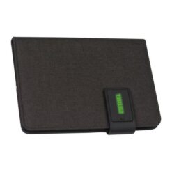 DIN A5 notebook with integrated LED light and powe