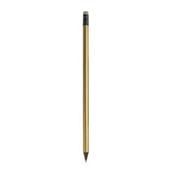 Sharpened HB pencil, round shape with eraser