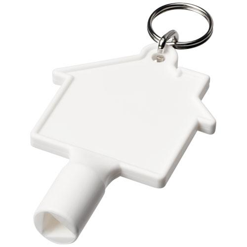 Maximilian house-shaped recycled utility key keychain Maximilian house-shaped recycled utility key keychain