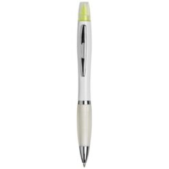 Curvy ballpoint pen with highlighter Curvy ballpoint pen with highlighter