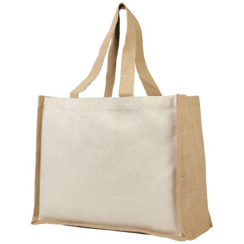 Varai 320 g/m² canvas and jute shopping tote bag 23L Varai 320 g/m² canvas and jute shopping tote bag 23L