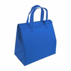 Laminated non woven cooler bag 100 g/m2 with velcro closure, 27 x 28 x 6 cm Laminated non woven cooler bag 100 g/m2 with velcro closure, 27 x 28 x 6 cm