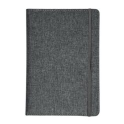 R-PET cover notebook with elastic, 50 white ruled sheets