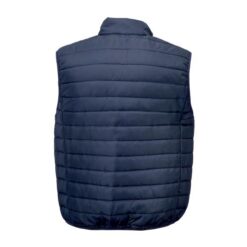 Padded 50D polyester vest with 210T polyester lining and 2 pockets with zip