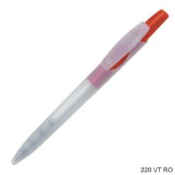 220VT Pix Stilus din plastic, corp alb sablat, parti color