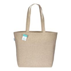 280g/m2 recycled cotton shopping bag, long handles and gusset