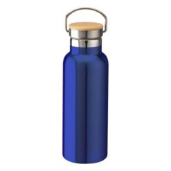 Double wall stainless steel insulating vacuum flask with bamboo lid (500 ml)