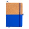 Notebook in cork and PU, lined sheets 80 pages 70 gr. in ivory color.