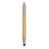 Bamboo ball pen with rubber for touch screen