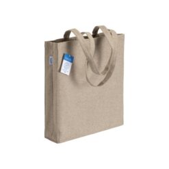 280 g/m2 recycled cotton carbon neutral shopping bag, long handles and gusset 280 g/m2 recycled cotton carbon neutral shopping bag, long handles and gusset