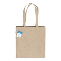 280 g/m2 recycled cotton carbon neutral shopping bag, long handles and gusset