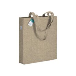 280g/m2 recycled cotton shopping bag, long handles and gussets