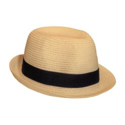 Straw paper hat with 3 cm elastic band applicable and customizable