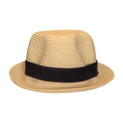 Straw paper hat with 3 cm elastic band applicable and customizable