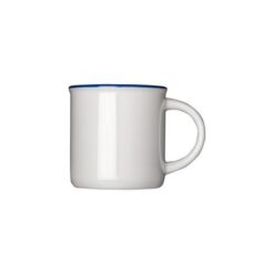 Vintage 240 ml ceramic mug with sublimation coating and colored rim