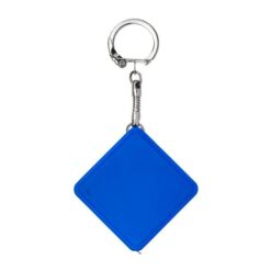 Key ring with retractable flexible tape measure, 1 m