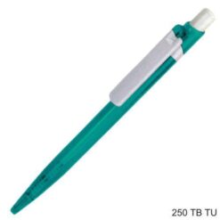 250 TB  Pix Stilus din plastic, corp transparent colorat, parti albe