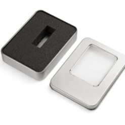 Large tin box for smaller USB flash drives (with inset)