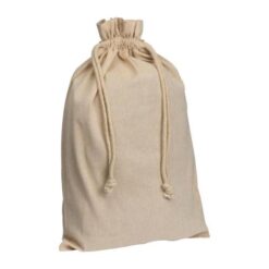 Large drawstring bag made from recycled cotton Large drawstring bag made from recycled cotton