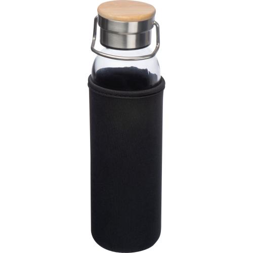 Glass bottle with neoprene sleeve, 600ml Glass bottle with neoprene sleeve, 600ml