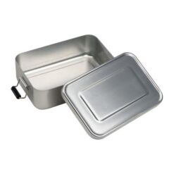 Aluminium lunch box with closure