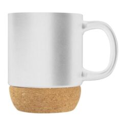 Ceramic mug with cork ground