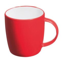 Porcelain cup, white inside and coloured outside