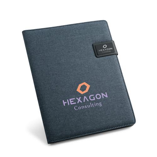 RIORDAN. A4 folder in imitation linen and PU. Lined sheets RIORDAN. A4 folder in imitation linen and PU. Lined sheets