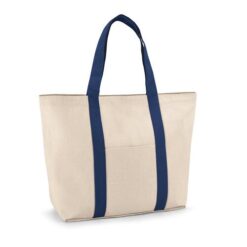 VILLE. 100% cotton canvas bag with front and inside pocket