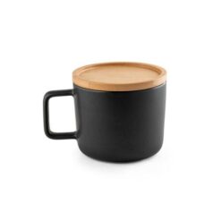 FANGIO. 230 mL ceramic mug with lid and bamboo base FANGIO. 230 mL ceramic mug with lid and bamboo base