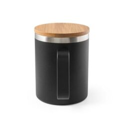 LAUDA. Mug in 90% recycled stainless steel with bamboo lid