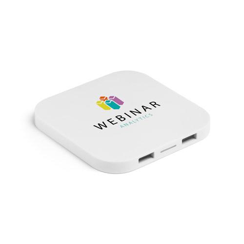 CAROLINE. ABS wireless charger and USB 2'0 hub CAROLINE. ABS wireless charger and USB 2'0 hub