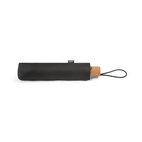 RIVER. Telescopic umbrella in rPET and wooden handle RIVER. Telescopic umbrella in rPET and wooden handle