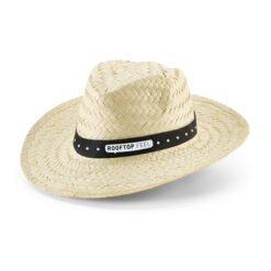 EDWARD POLI. Natural straw hat with polyester ribbon EDWARD POLI. Natural straw hat with polyester ribbon