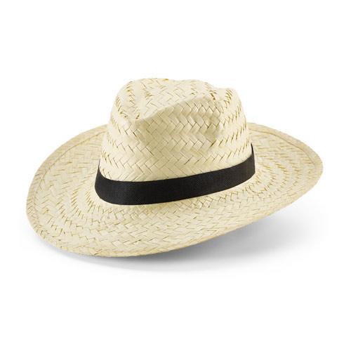 EDWARD POLI. Natural straw hat with polyester ribbon EDWARD POLI. Natural straw hat with polyester ribbon