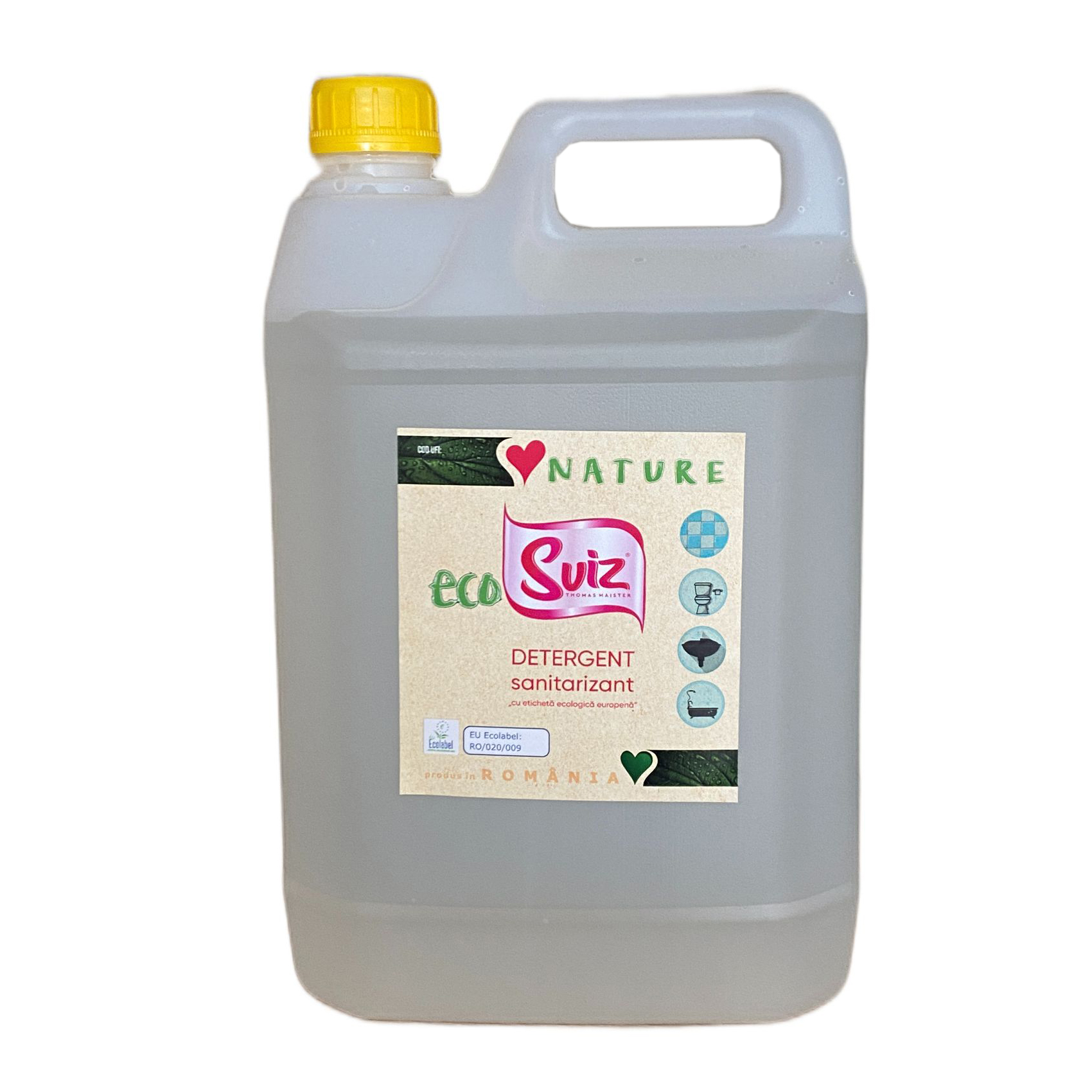 Detergent sanitizant pentru bai Ecosviz, 5 L Detergent sanitizant pentru bai Ecosviz, 5 L