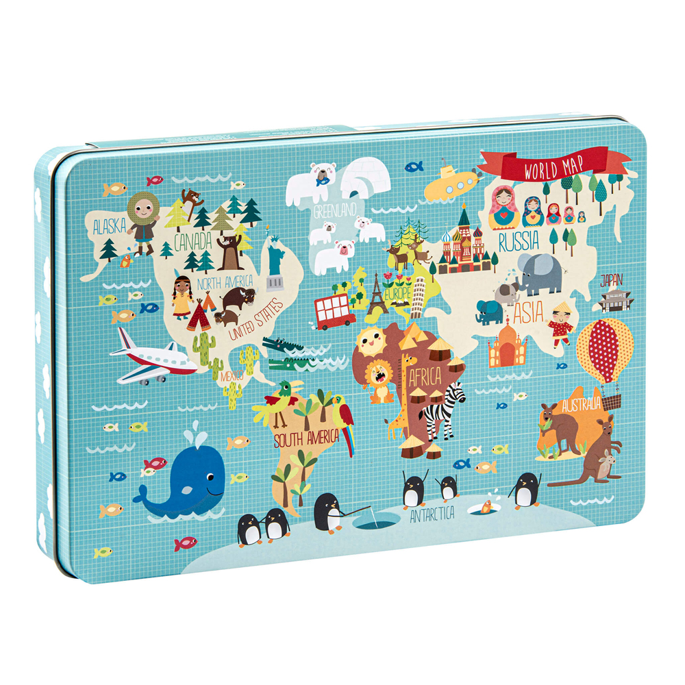 Puzzle Apli, 48x32 cm, 24 piese, harta lumii Puzzle Apli, 48x32 cm, 24 piese, harta lumii