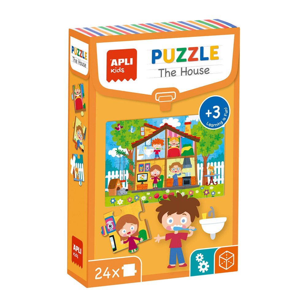 Puzzle educational Apli, 42x28 cm, tema Casa Puzzle educational Apli, 42x28 cm, tema Casa