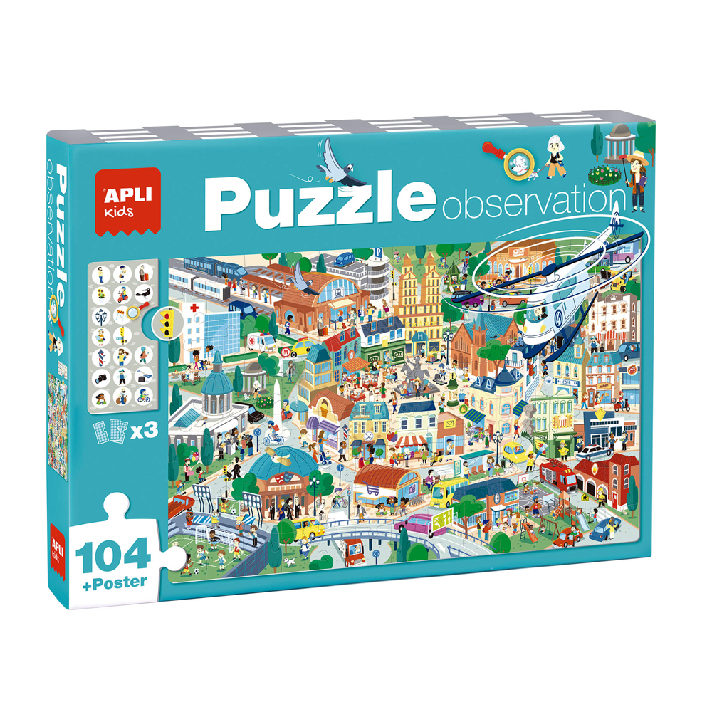 Puzzle educational Apli, 64x41 cm, tema Oras Puzzle educational Apli, 64x41 cm, tema Oras