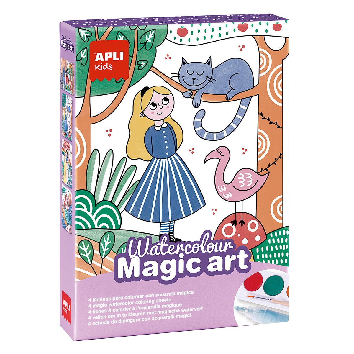 Joc creativ de pictura Magic Art, APLI, 6 acuarele, 1 pensula Joc creativ de pictura Magic Art, APLI, 6 acuarele, 1 pensula