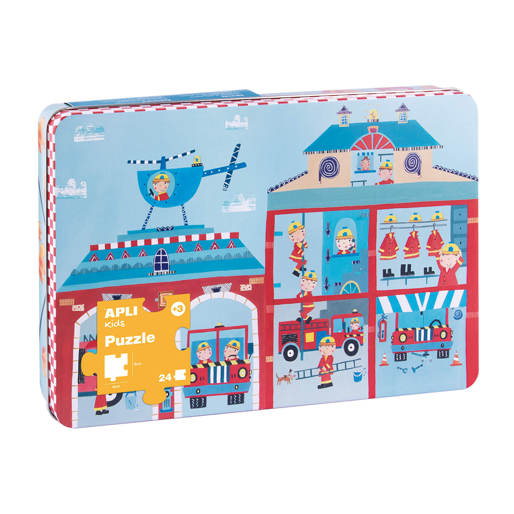 Puzzle Apli, 48x32 cm, 24 piese, tema pompieri Puzzle Apli, 48x32 cm, 24 piese, tema pompieri