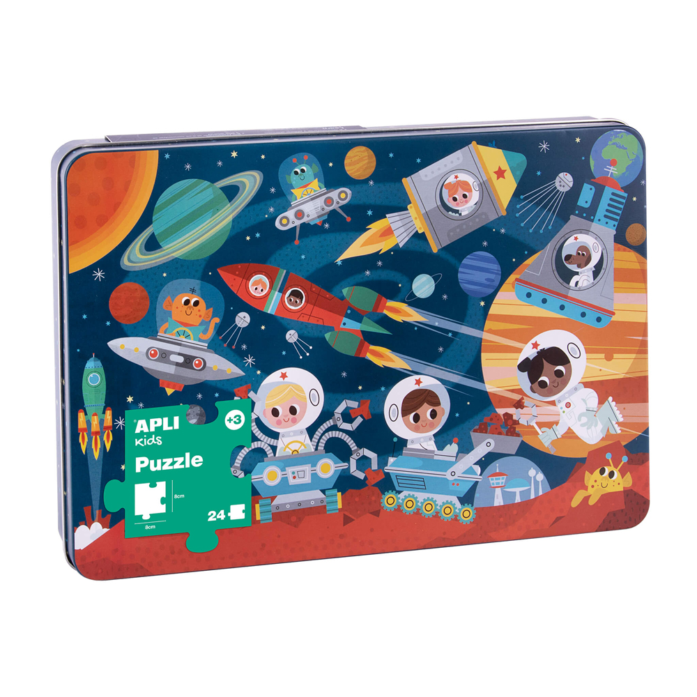 Puzzle Apli, 48x32 cm, 24 piese, tema spatiu Puzzle Apli, 48x32 cm, 24 piese, tema spatiu