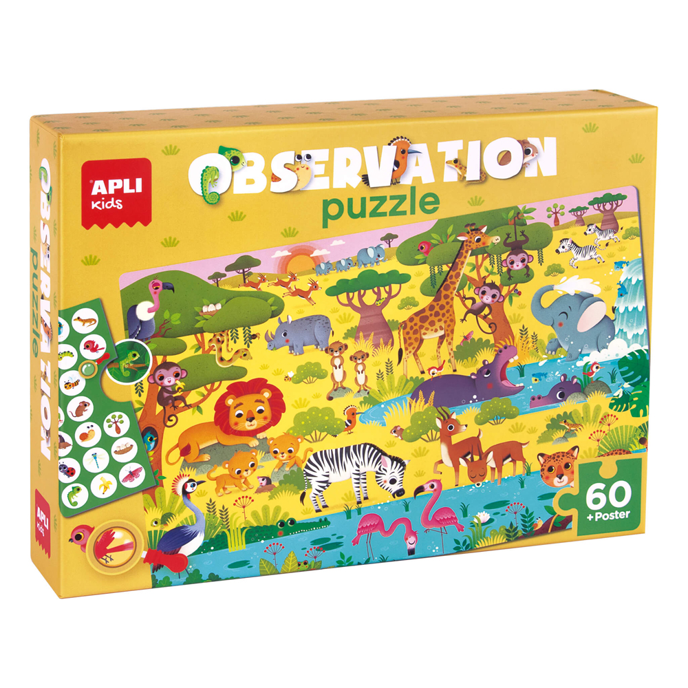 Puzzle educational Apli, 42x28 cm, tema Savana Puzzle educational Apli, 42x28 cm, tema Savana