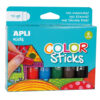 Tempera solida colorata Apli, 10 g, 6 culori asortate