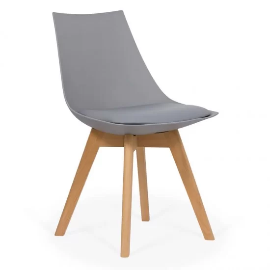 Scaun living cu picioare din lemn BUC 245 gri Scaun living cu picioare din lemn BUC 245 gri