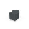 Taburet eco piele RFG Curve, 90x90x43 cm, grafit Taburet eco piele RFG Curve, 90x90x43 cm, grafit