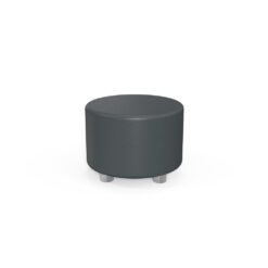 Taburet eco piele RFG Circle, 60x60x43 cm, grafit