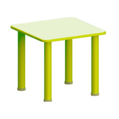Masa galbena patrata pentru copii 60x60x54 cm