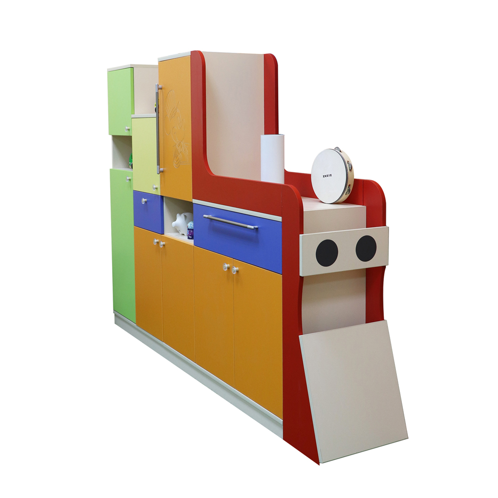 Mobilier copii Office1, in forma de tren, 227x40x156 cm Mobilier copii Office1, in forma de tren, 227x40x156 cm